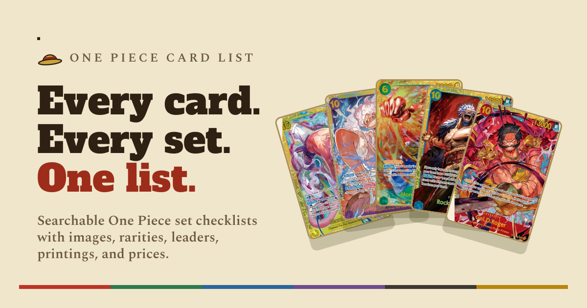 One Piece Card Rarity List - Every Rarity Explained (with Counts) | One ...